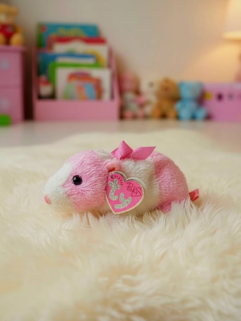 TY Beanie Baby Babies Pinkys Rosa the Pink Guinea Pig